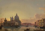 Venice, a view from across the Bacino di San Marco with Punta della Dogana and Chiesa di Santa Maria della Salute