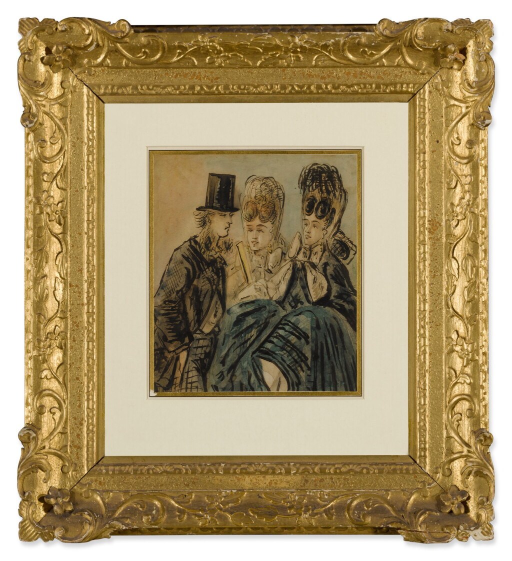 View full screen - View 1 of Lot 161. A Gentleman and Two Ladies.