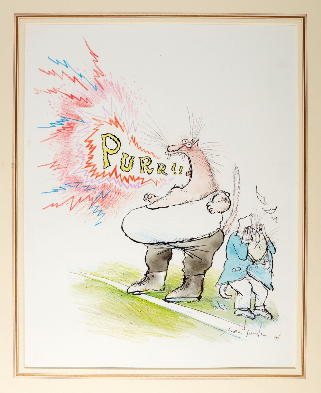 View full screen - View 1 of Lot 248. SEARLE | “Purr!”, original drawing, 1995.
