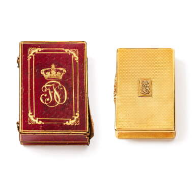 View full screen - View 1 of Lot 133. A French gold snuff-box with the cypher of Ferdinand-Philippe, duc d'Orléans, by Louis-François Tronquoy, Paris, 1830-1838.