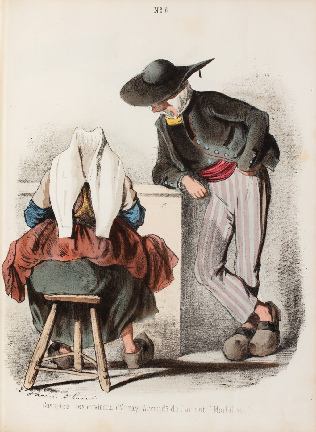 View full screen - View 1 of Lot 455. Collection des uniformes de l'armée française. 1823. Rare suite. De la bibliothèque de Brünnsee..