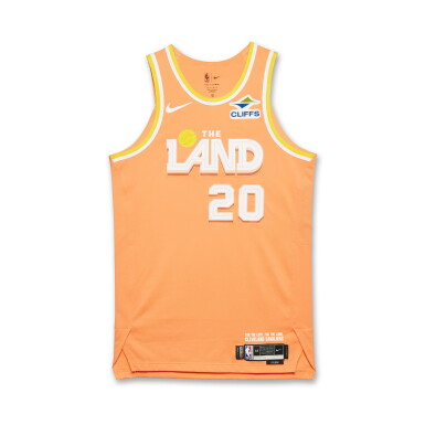 View full screen - View 1 of Lot 46. Jaylon Tyson Cleveland Cavaliers 2025-2026 Game Worn City Edition Jersey.