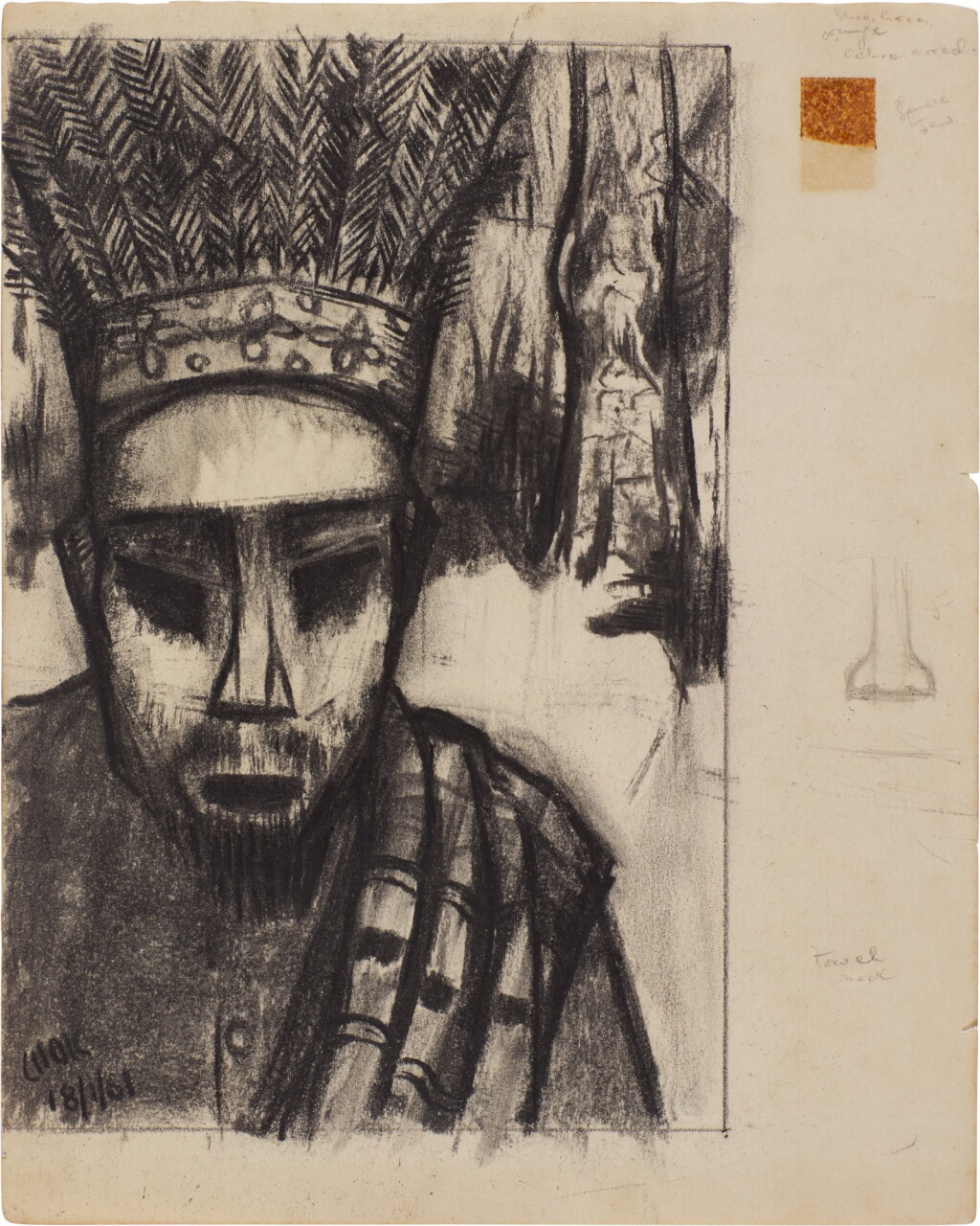 View full screen - View 1 of Lot 68. Egbenuoba, A Collection of Five Drawings .