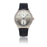 PATEK PHILIPPE | REGULATOR ANNUAL CALENDER REF 5235G-001, A WHITE GOLD AUTOMATIC ANNUAL CALENDAR WRISTWATCH WITH REGULATOR DIAL CIRCA 2017