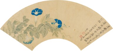 View full screen - View 1 of Lot 9099. 惲壽平 牽牛花|Yun Shouping, Morning Glory.