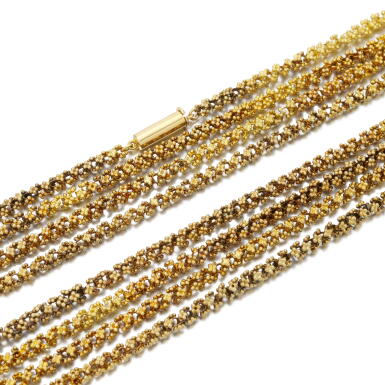 View full screen - View 1 of Lot 6. Gold longchain (lunga collana in oro ).