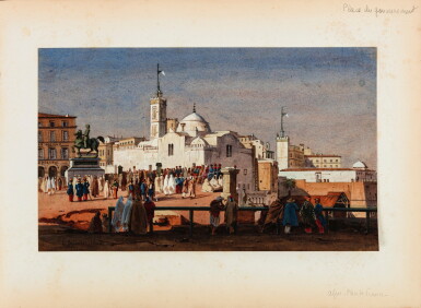 View full screen - View 1 of Lot 68. Album de dessins originaux, gravures et poèmes manuscrits réunis par Léonie Bugeaud, fille du maréchal duc d'Isly, gouverneur général de l’Algérie. .