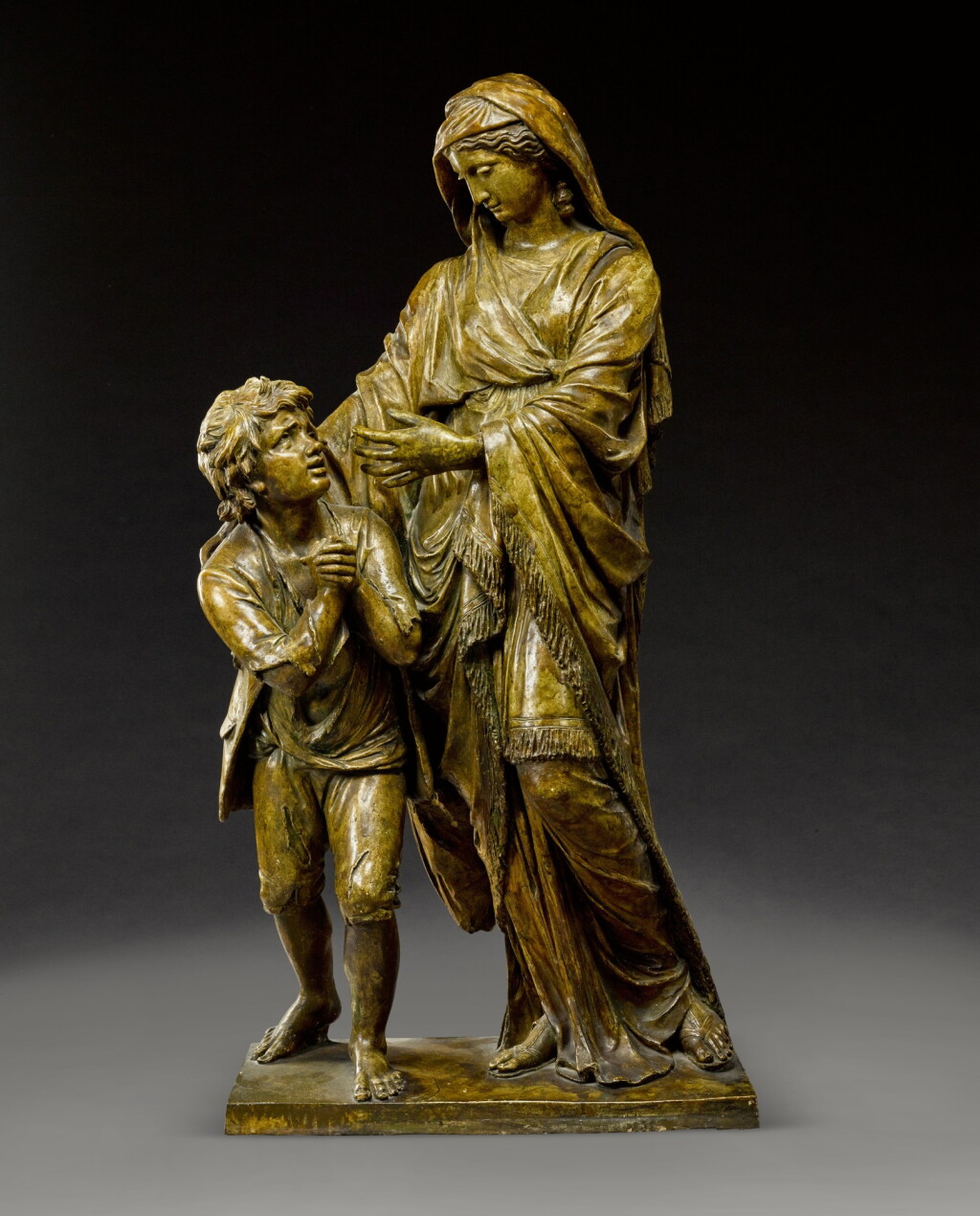 View full screen - View 1 of Lot 77. John Bacon (1740-1799) | British, circa 1777 | Charity assisting a poor boy.