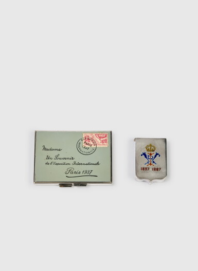 View full screen - View 1 of Lot 747. A Victorian Silver and Enamel Vesta Case, Sampson Mordan, London, 1886.