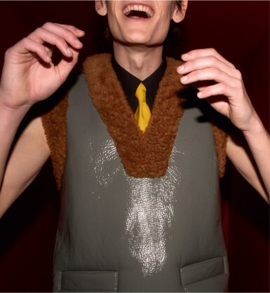 View full screen - View 1 of Lot 61. PRADA | COATED VEST, POPLIN SHIRT, TIE WORN BY BEREND BLOM.