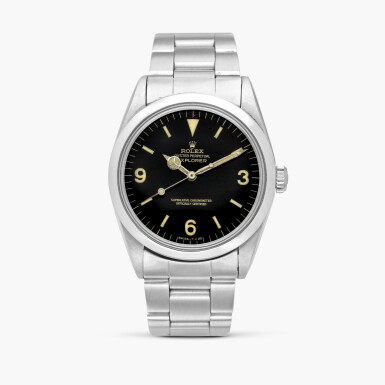 View full screen - View 1 of Lot 2534. Explorer ‘Gilt OCR Type 6’, Reference 1016 | A stainless steel wristwatch with bracelet, Circa 1966.
