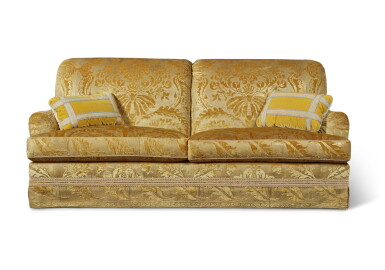 View full screen - View 1 of Lot 24. A Two-Seat Upholstered Sofa, Modern.