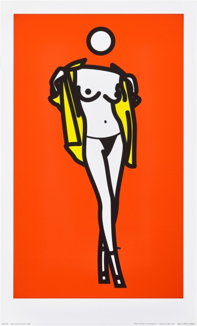 View full screen - View 1 of Lot 1093. JULIAN OPIE 朱利安·奧比 | WOMAN TAKING OFF MAN'S SHIRT 脫下男裝襯衫的女人.