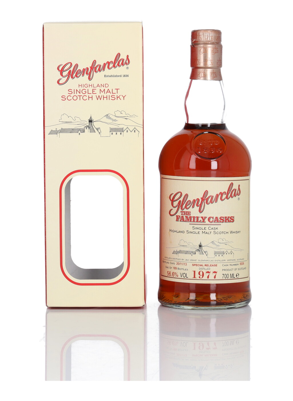 View full screen - View 1 of Lot 117. Glenfarclas The Family Casks #6536 56.6 abv 1977 (1 Bottle 70cl).
