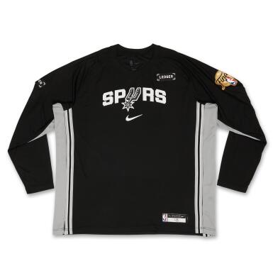 View full screen - View 1 of Lot 41. Mason Plumlee San Antonio Spurs 2026 NBA Finals Game Issued Warmup Top | Probable Wear.