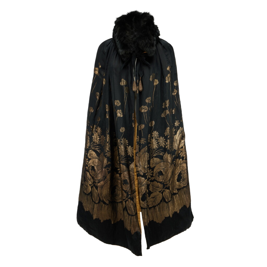 View full screen - View 1 of Lot 23. Lamé Satin Opera Cape, mid-1920s.