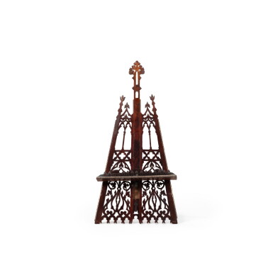 View full screen - View 1 of Lot 617. A small Restauration neogothical rosewood frame, circa 1825 | Petit chevalet néogothique en palissandre d'époque Restauration, vers 1825.
