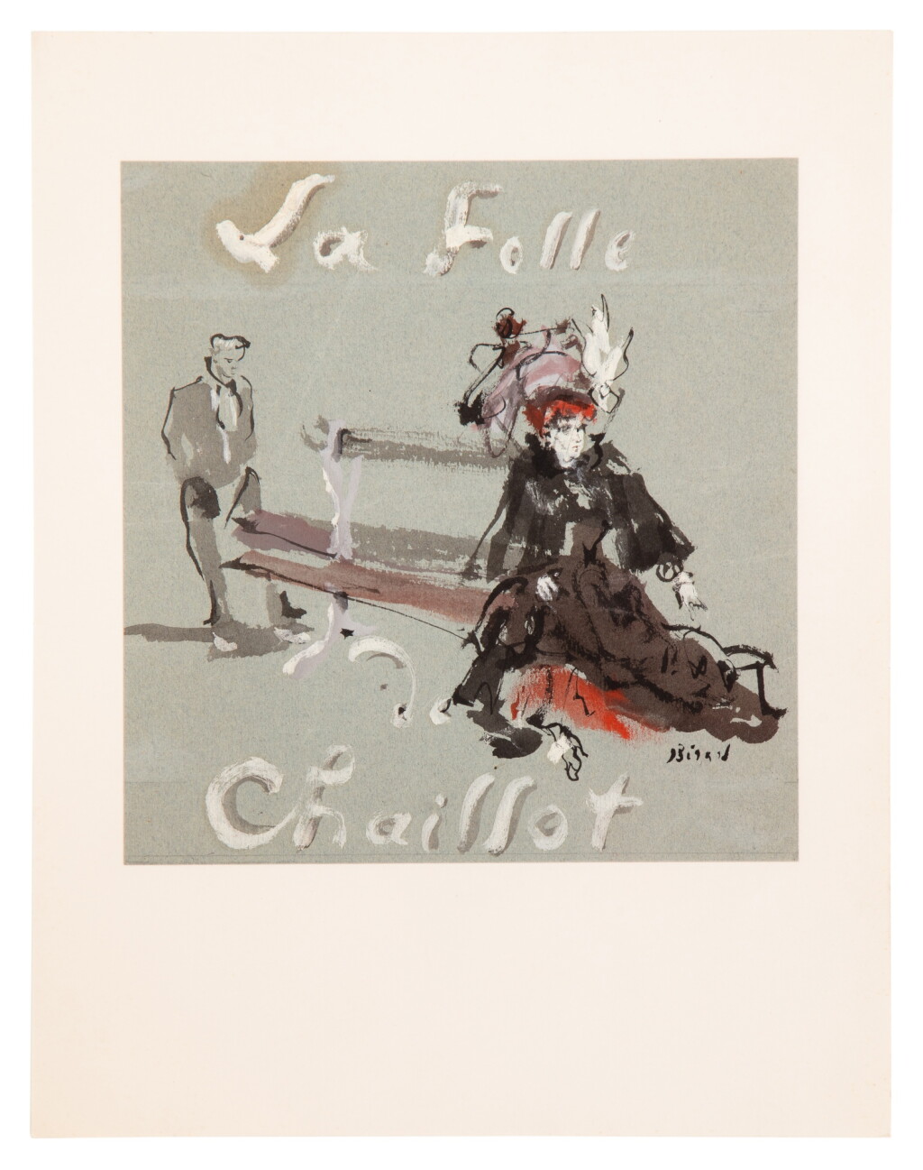 View full screen - View 1 of Lot 52. 36 dessins originaux pour La Folle de Chaillot de Giraudoux, 9 ne figurent pas dans l'éd° de 1947.