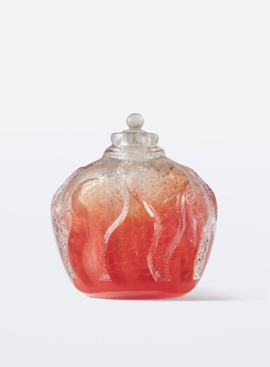 View full screen - View 1 of Lot 45. Maurice Marinot, Stoppered Flacon.