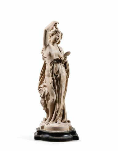 View full screen - View 1 of Lot 127. ALBERT-ERNEST CARRIER-BELLEUSE | WOMAN WITH A MIRROR.