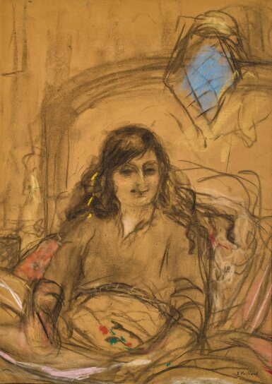 View full screen - View 1 of Lot 65. Etude pour Le portrait de la Comtesse Anna de Noailles.
