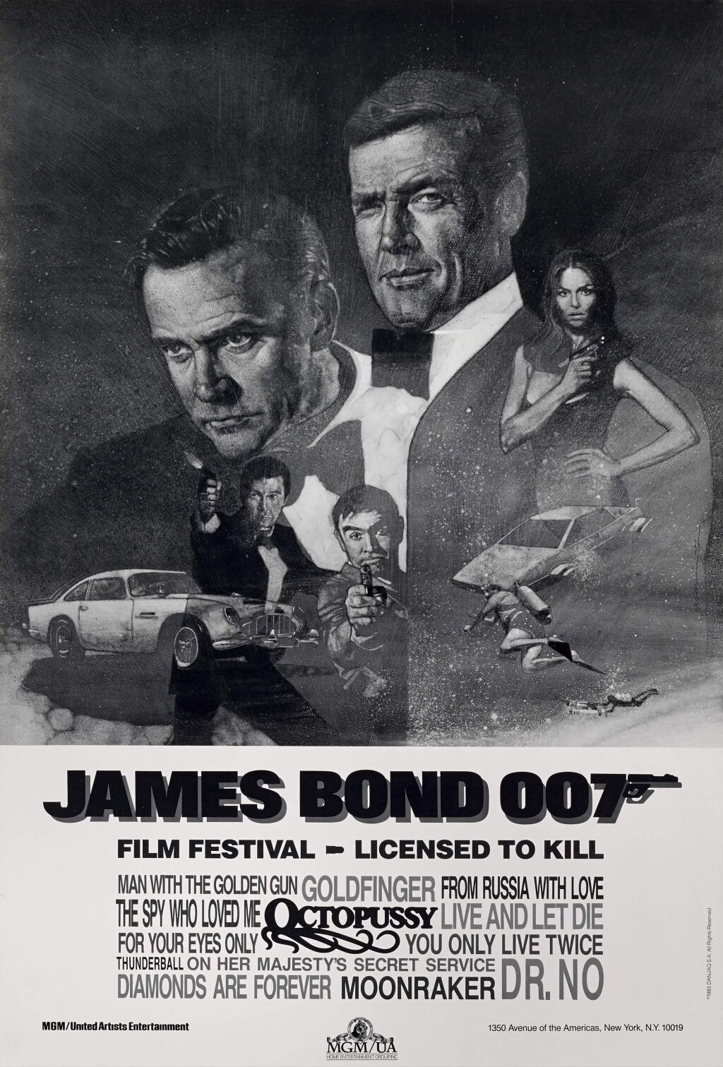 View full screen - View 1 of Lot 145. JAMES BOND 007, FILM FESTIVAL, LICENSED TO KILL (1983) POSTER, US .