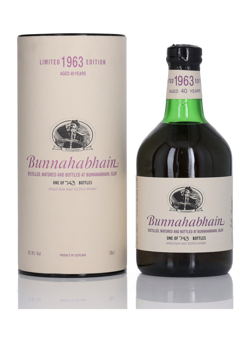View full screen - View 1 of Lot 159. Bunnahabhain 40 Year Old 42.9 abv 1963 (1 BT 70cl).