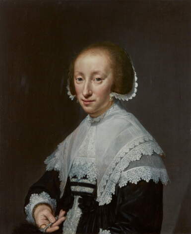 View full screen - View 1 of Lot 257. JAN ANTHONISZ. VAN RAVESTEYN | PORTRAIT OF A 23-YEAR-OLD LADY OF THE DE PINTO FAMILY.