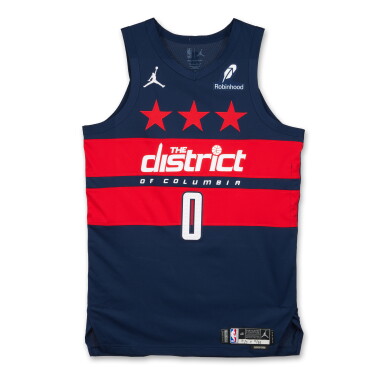 View full screen - View 1 of Lot 15. Bilal Coulibaly Washington Wizards 2025-2026 Emirates NBA Cup Game Worn Statement Edition Jersey.