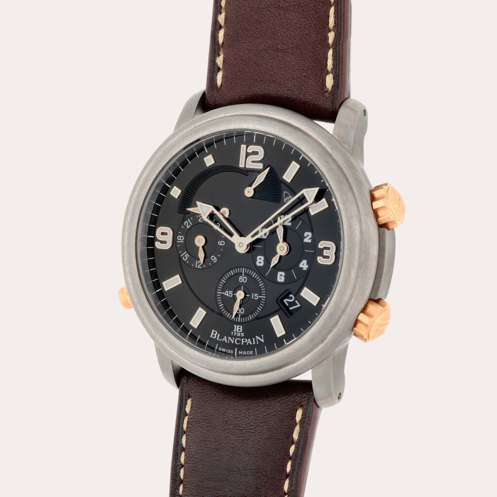 View full screen - View 1 of Lot 355. Leman Réveil GMT Alarme | A titanium and pink gold dual time zone wristwatch with alarm, date, 24 hour and power reserve indication | Circa 2018.