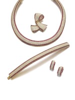 Ruby and diamond parure, 1980s | 梵克雅寶紅寶石及鑽石首飾套裝,1980年代
