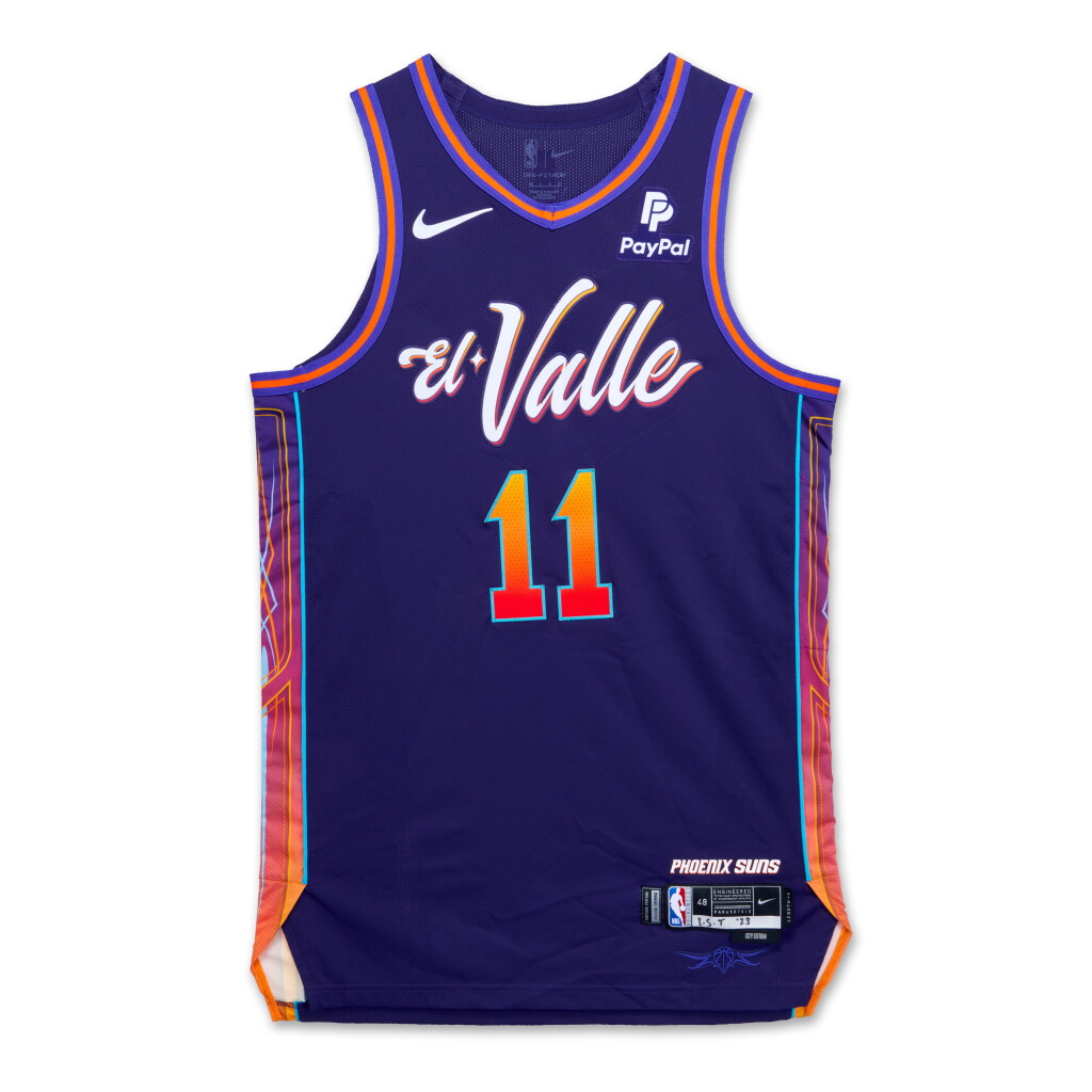 View full screen - View 1 of Lot 57. Bol Bol Phoenix Suns 2023-2024 Game Worn City Edition Jersey.