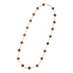TIGER'S EYE 'VINTAGE ALHAMBRA' NECKLACE, VAN CLEEF & ARPELS, FRANCE