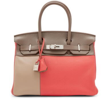 View full screen - View 1 of Lot 103. Limited Edition Argile, Etoupe, and Rose Jaipur Swift and Clemence Cascade Birkin 30 Brushed Palladium Hardware, 2012.