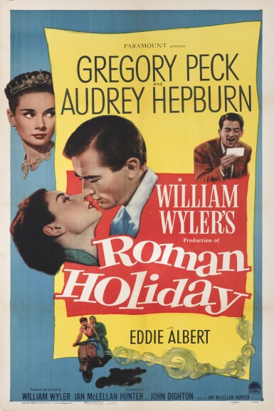 View full screen - View 1 of Lot 87. Roman Holiday (1953), poster, US.