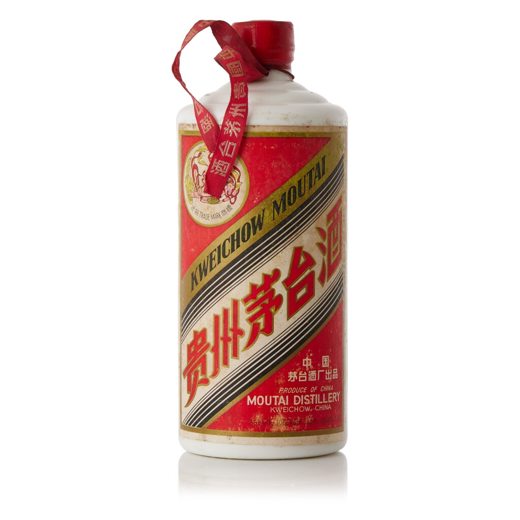 View full screen - View 1 of Lot 5075. 1975-1985年產"飛天牌"貴州茅台酒 (大飛天) Kweichow Flying Fairy Moutai circa 1975-1985 (1 BT54).