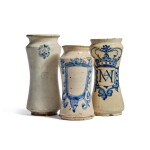 Three Assorted Italian Maiolica Albarelli, 17/18th Century