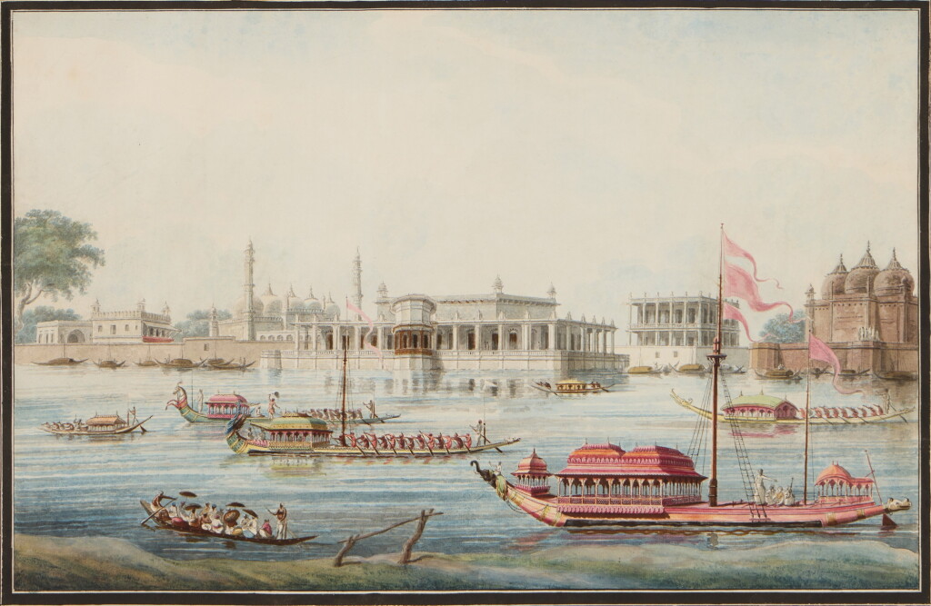 View full screen - View 1 of Lot 550. View of the Old Palace at Murshidabad (Agna Mahal), from the Louisa Parlby Album, Murshidabad, Company School, circa 1795-1810.