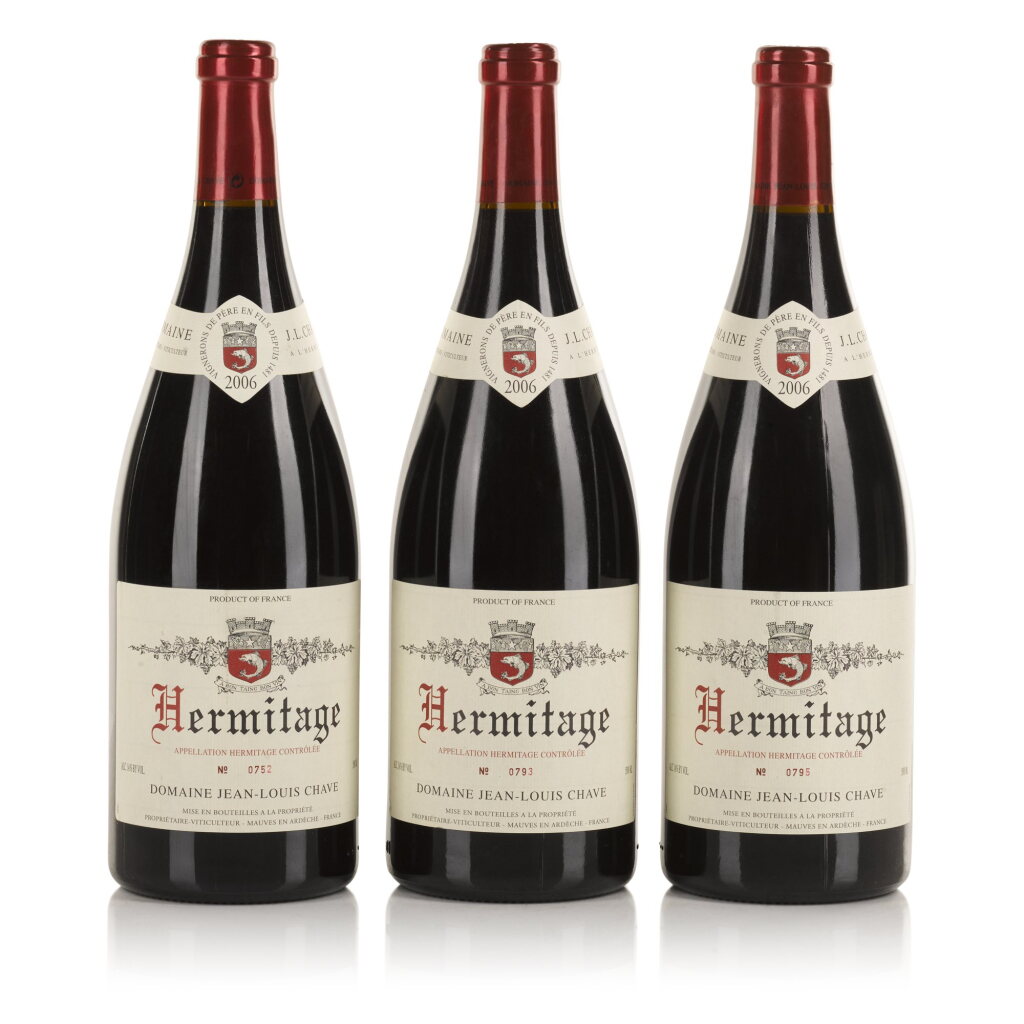 View full screen - View 1 of Lot 330. Hermitage Rouge 2006 Jean-Louis Chave (6 MAG).