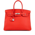 Rouge Vif Togo Birkin 35 Palladium Hardware, 2011