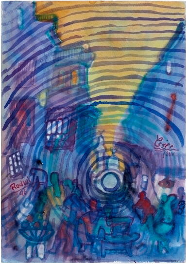 View full screen - View 1 of Lot 1048. Untitled (Abstract Street Scene).