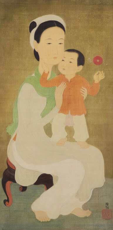View full screen - View 1 of Lot 1012. Mai Trung Thu 梅忠恕 | Mère et L'Enfant 母與子.