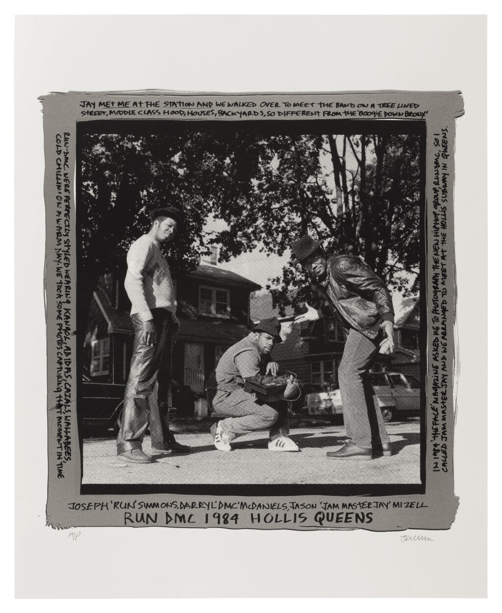 View full screen - View 1 of Lot 45. JANETTE BECKMAN | RUN DMC, 1984, Hollis, Queens (Silver Border). Silkscreen. 2017..