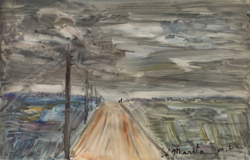 View full screen - View 1 of Lot 88. Road and Telegraph Poles.