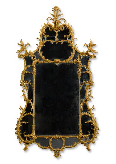View full screen - View 1 of Lot 44. A late George II carved giltwood pier mirror, circa 1760.