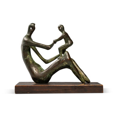 View full screen - View 1 of Lot 477. Mother with Child on Knee.