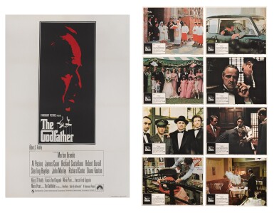 View full screen - View 1 of Lot 14. The Godfather, poster and set of 8 lobby cards, British and US.