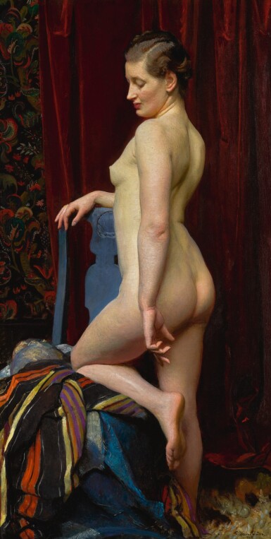 View full screen - View 1 of Lot 34. GEORGE SPENCER WATSON, R.A., R.O.I. | A STUDY FROM LIFE.