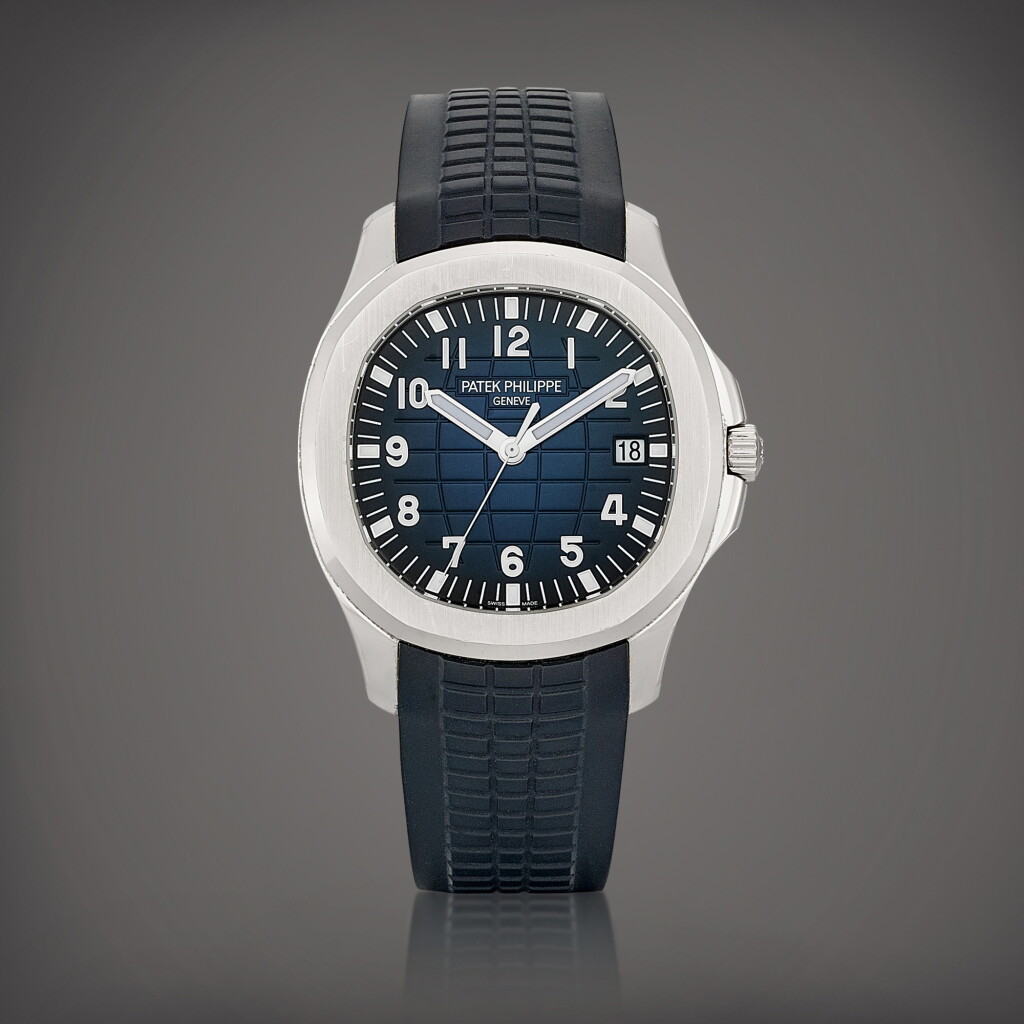 View full screen - View 1 of Lot 2134. Aquanaut, Reference 5168 | A white gold wristwatch with date, Circa 2019 | 百達翡麗 | AQUANAUT 型號5168 | 白金腕錶,備日期顯示,約2019年製.