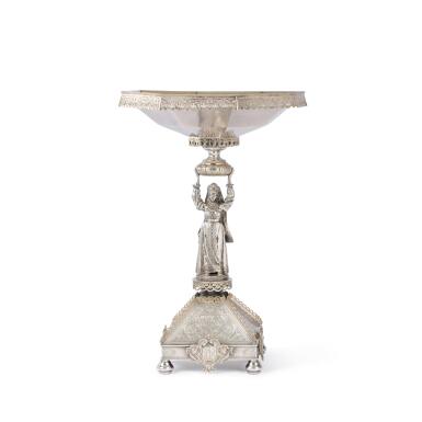 View full screen - View 1 of Lot 356. An impressive silver tazza, Ovchinnikov, Moscow, 1885.